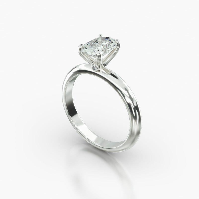 OVAL KNIFE SOLITAIRE SURPRISE DIAMOND - B