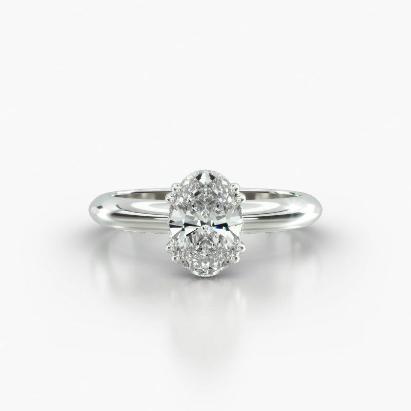 OVAL KNIFE SOLITAIRE VINTAGE BASKET - A