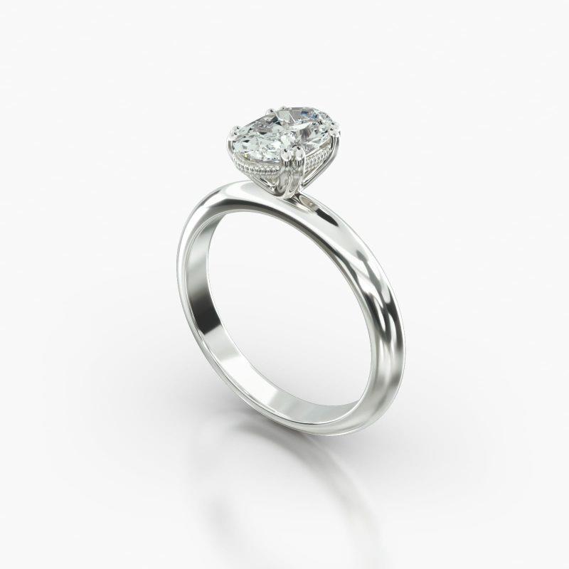 OVAL KNIFE SOLITAIRE VINTAGE BASKET - B