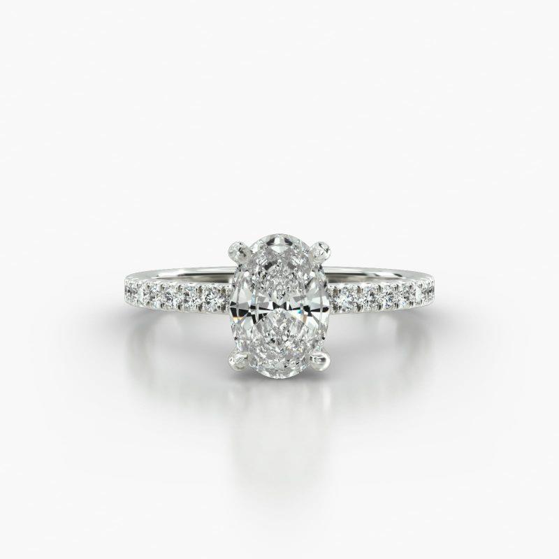 OVAL MACRO PAVE CLASSIC PAVE BASKET - A