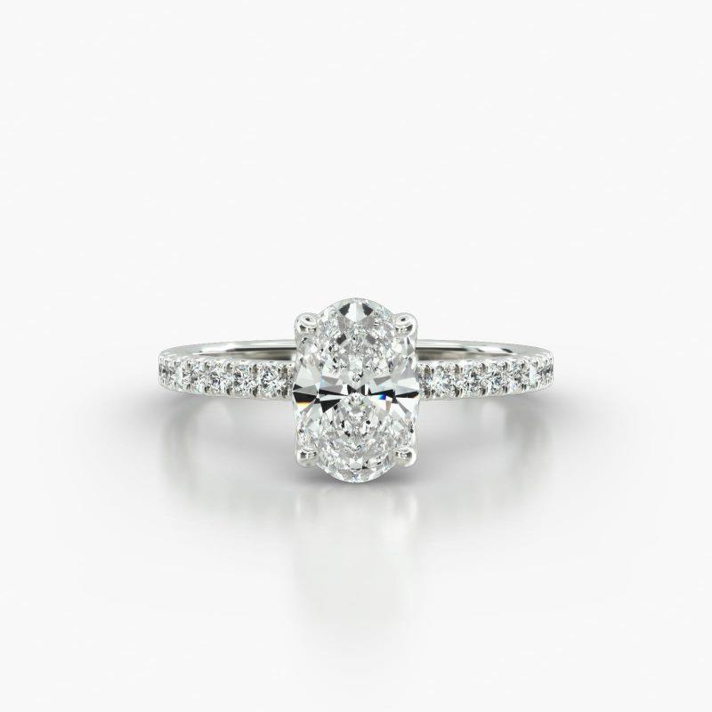 OVAL MACRO PAVE FOUR TULIP BASKET - A