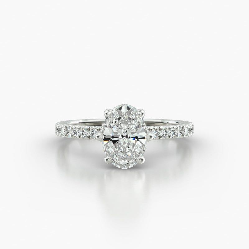 OVAL MACRO PAVE SIX TULIP BASKET - A