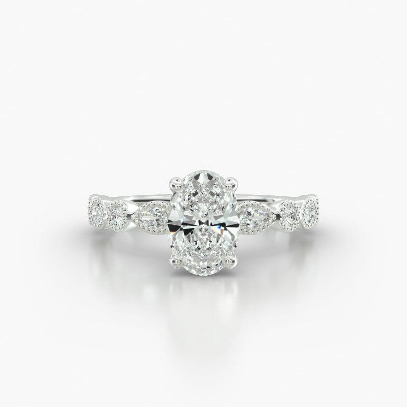 OVAL MARQUISE+ROUND SURPRISE DIAMOND - A
