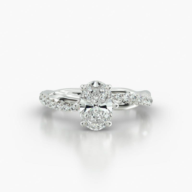 OVAL PAVE TWIST SIX TULIP BASKET - A