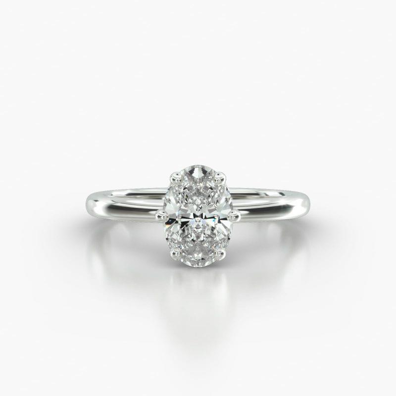 OVAL SOLITAIRE SIX PRONG - A