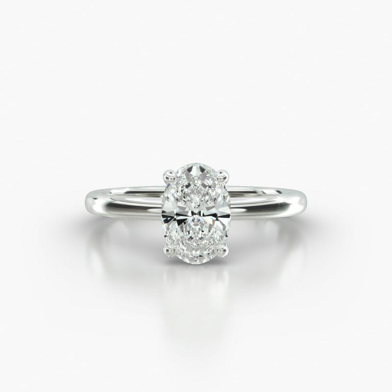 OVAL SOLITAIRE SURPRISE DIAMOND - A