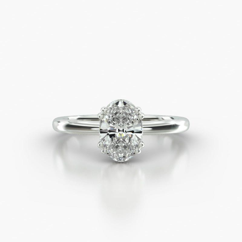 OVAL SOLITAIRE VINTAGE BASKET - A