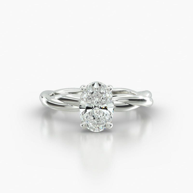 OVAL TWIST FOUR PRONG - A