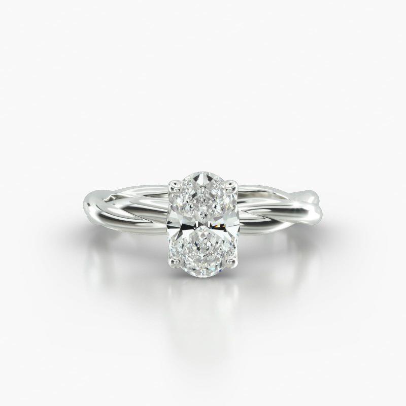 OVAL TWIST FOUR TULIP BASKET - A