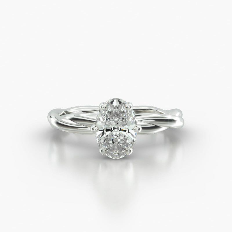 OVAL TWIST SIX PRONG - A