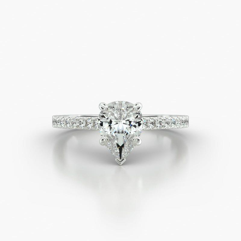 PEAR CATHEDRAL FOUR PRONG - A