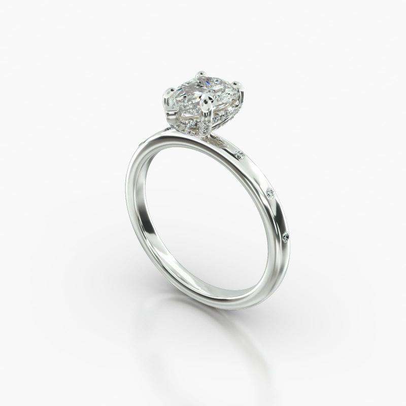 PEAR GYPSY CLASSIC PAVE BASKET - B