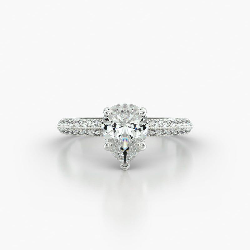 PEAR KNIFE PAVE SURPRISE DIAMOND - A