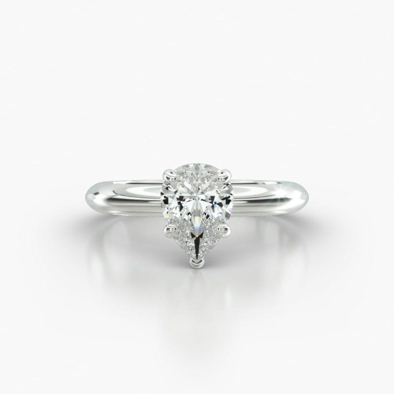 PEAR KNIFE SOLITAIRE SURPRISE DIAMOND - A