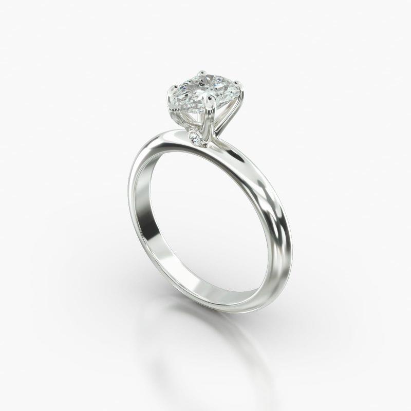 PEAR KNIFE SOLITAIRE SURPRISE DIAMOND - B