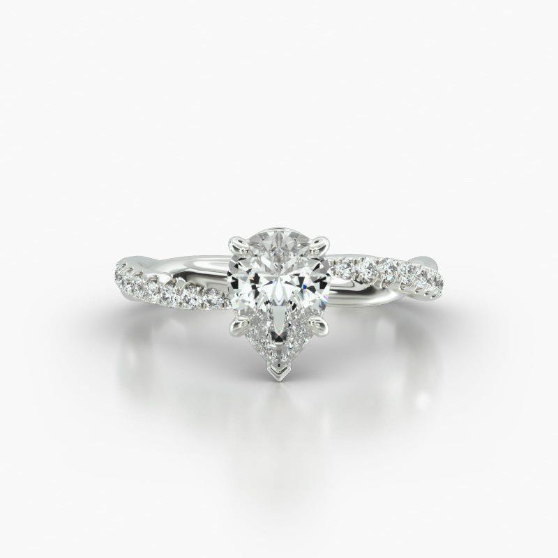 PEAR PAVE TWIST CLASSIC BASKET - A