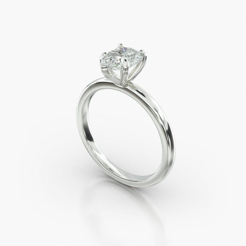 PEAR SOLITAIRE FOUR PRONG - B