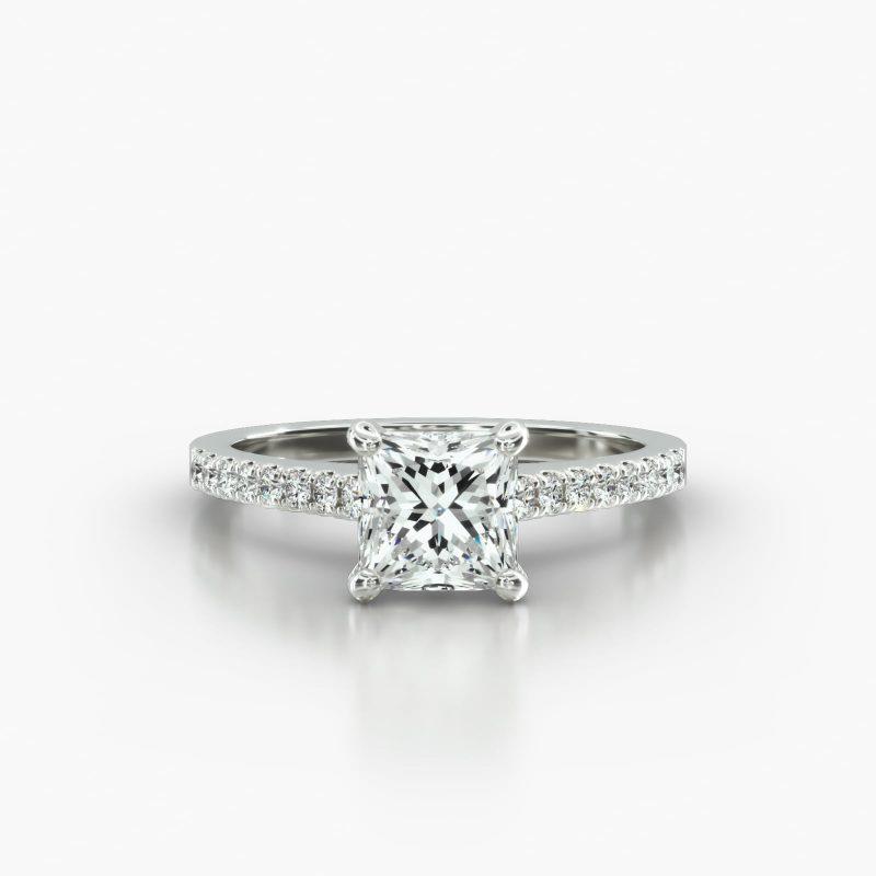 PRINCESS OR CUSHION CATHEDRAL SURPRISE DIAMOND - A