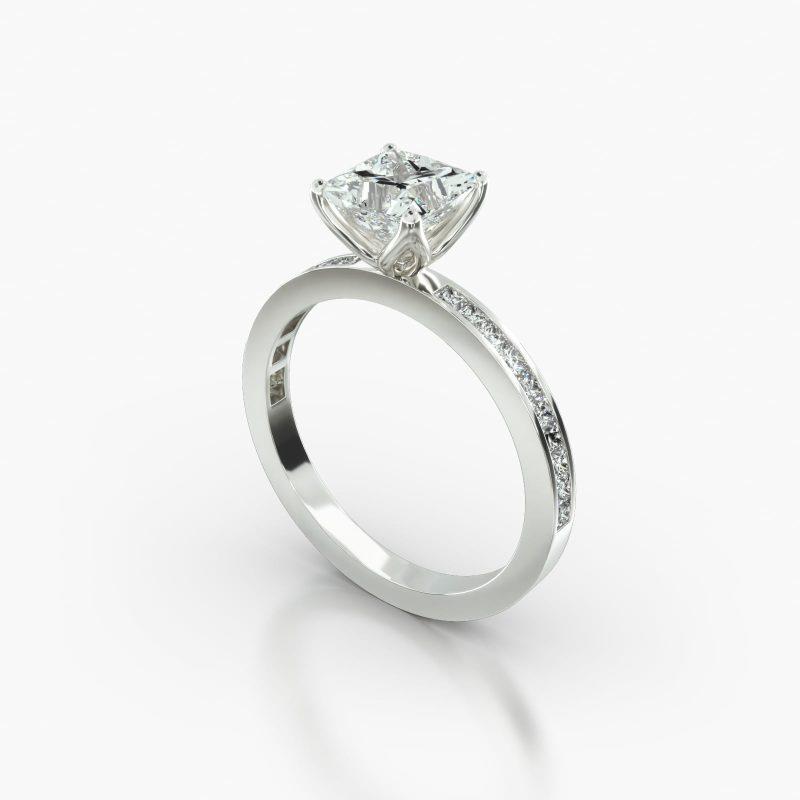 PRINCESS OR CUSHION CHANNEL FOUR TULIP BASKET - B