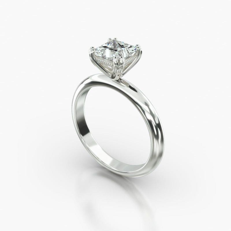 PRINCESS OR CUSHION KNIFE SOLITAIRE VINTAGE BASKET - B