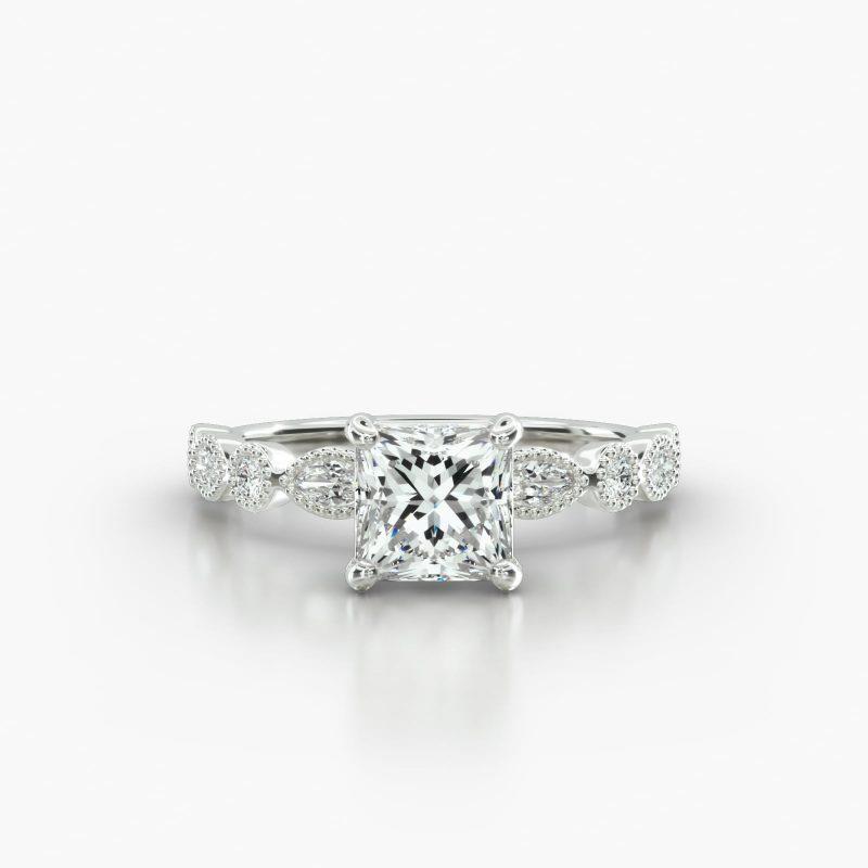 PRINCESS OR CUSHION MARQUISE+ROUND CLASSIC BASKET - A