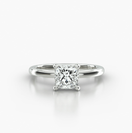 PRINCESS OR CUSHION SOLITAIRE CLASSIC BASKET - A