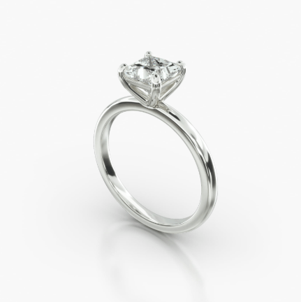 PRINCESS OR CUSHION SOLITAIRE CLASSIC BASKET - B