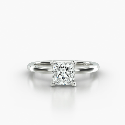 PRINCESS OR CUSHION SOLITAIRE SURPRISE DIAMOND - A