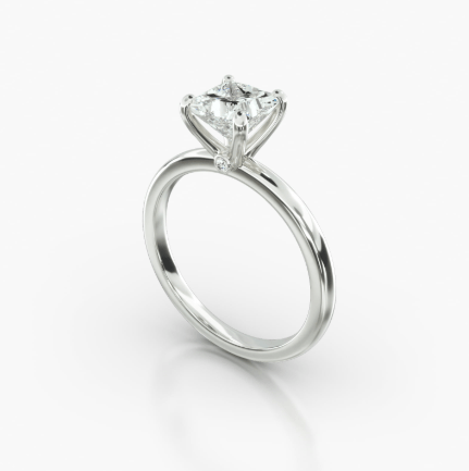 PRINCESS OR CUSHION SOLITAIRE SURPRISE DIAMOND - B