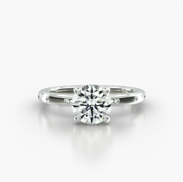 ROUND GYPSY CLASSIC PAVE BASKET - A