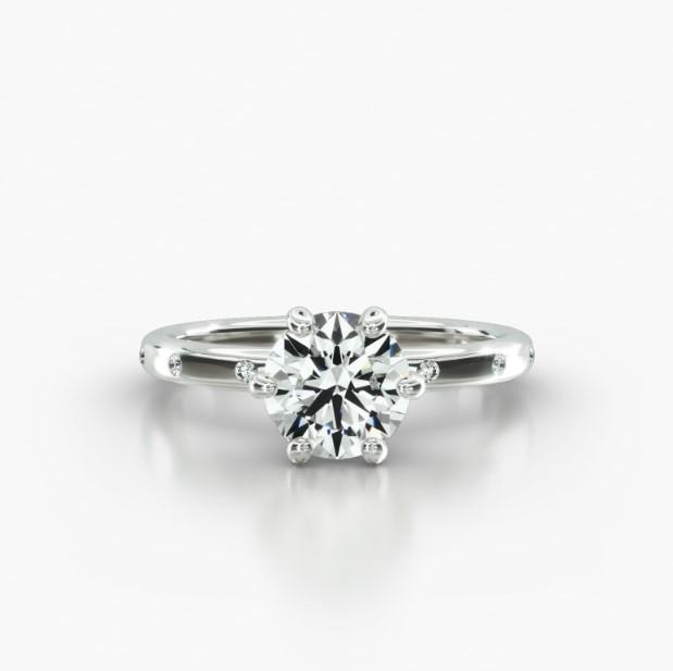 ROUND GYPSY SIX PRONG - A