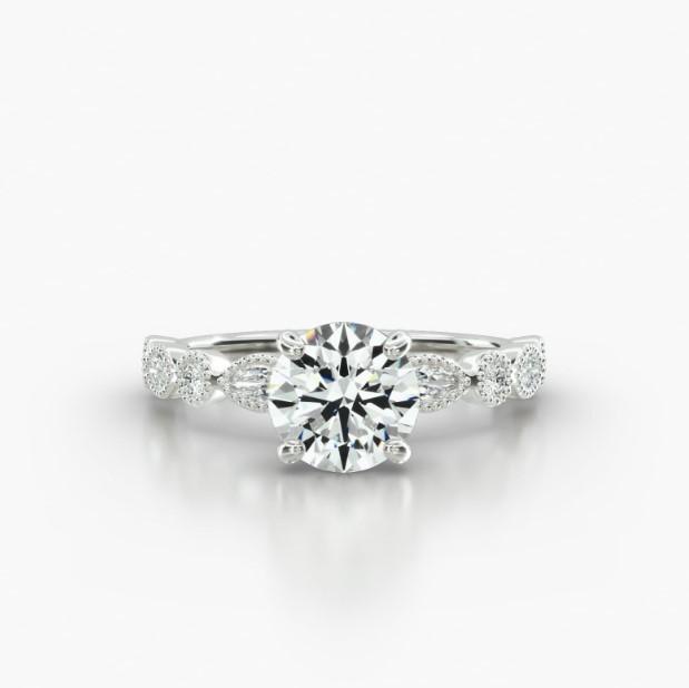 ROUND MARQUISE+ROUND FOUR PRONG - A