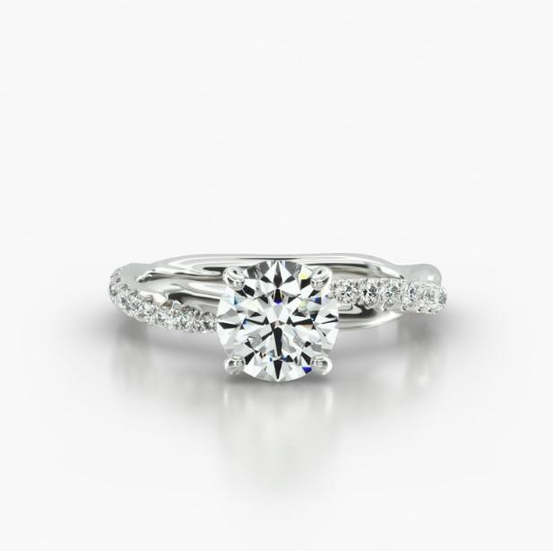 ROUND PAVE TWIST CLASSIC BASKET - A