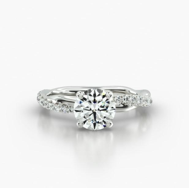 ROUND PAVE TWIST SURPRISE DIAMOND - A