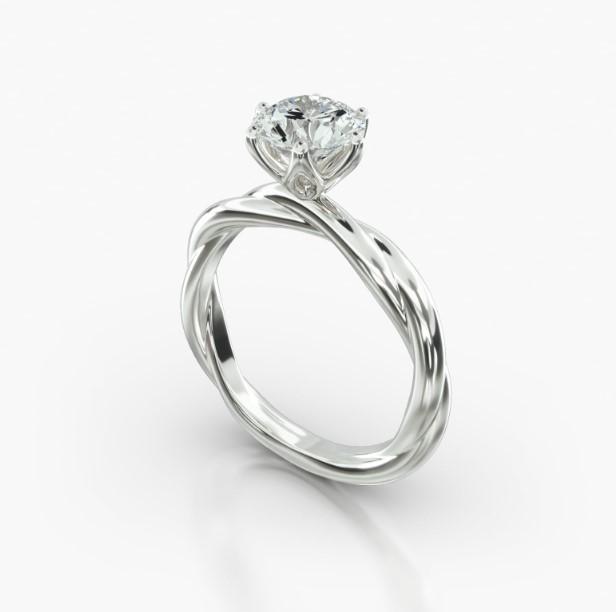 ROUND TWIST SIX TULIP BASKET - B