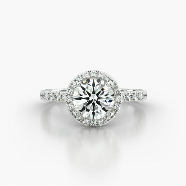 MACRO PAVE SINGLE ROW PAVE HALO-A