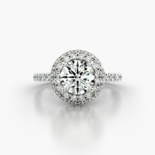 MACRO PAVE FALLING EDGE PAVE HALO-A