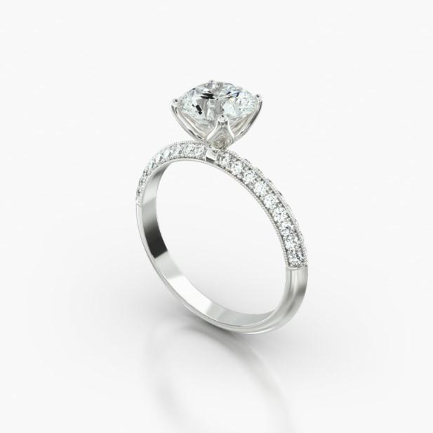 KNIFE PAVE FOUR TULIP BASKET-B