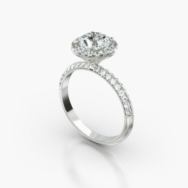 KNIFE PAVE SINGLE ROW PAVE HALO-B