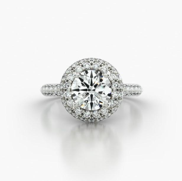 KNIFE PAVE FALLING EDGE PAVE HALO-A