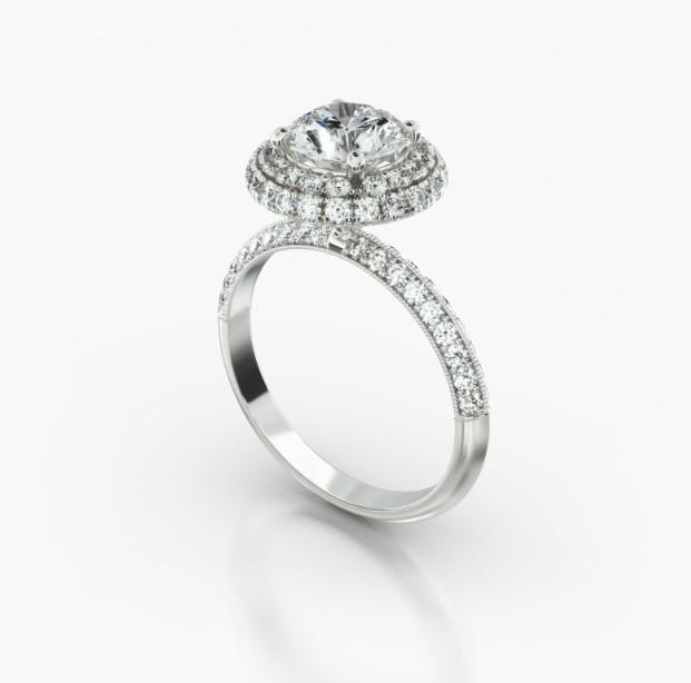 KNIFE PAVE FALLING EDGE PAVE HALO-B