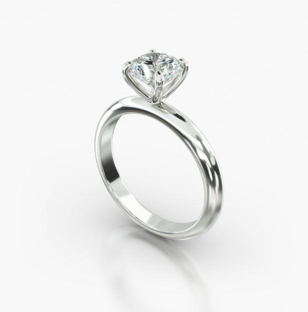 ROUND KNIFE SOLITAIRE FOUR PRONG-B