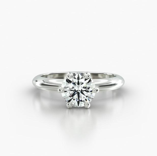 ROUND KNIFE SOLITAIRE SIX PRONG-A