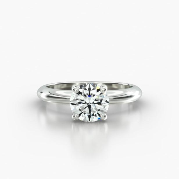 ROUND KNIFE SOLITAIRE CLASSIC PAVE BASKET-a