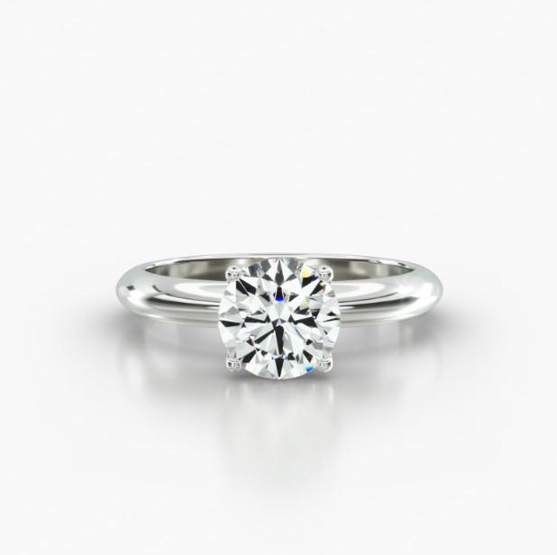 ROUND KNIFE SOLITAIRE FOUR TULIP BASKET-A