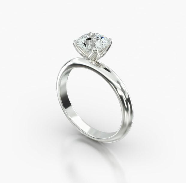 ROUND KNIFE SOLITAIRE FOUR TULIP BASKET-B