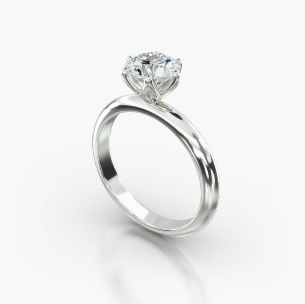 ROUND KNIFE SOLITAIRE SIX TULIP BASKET-B