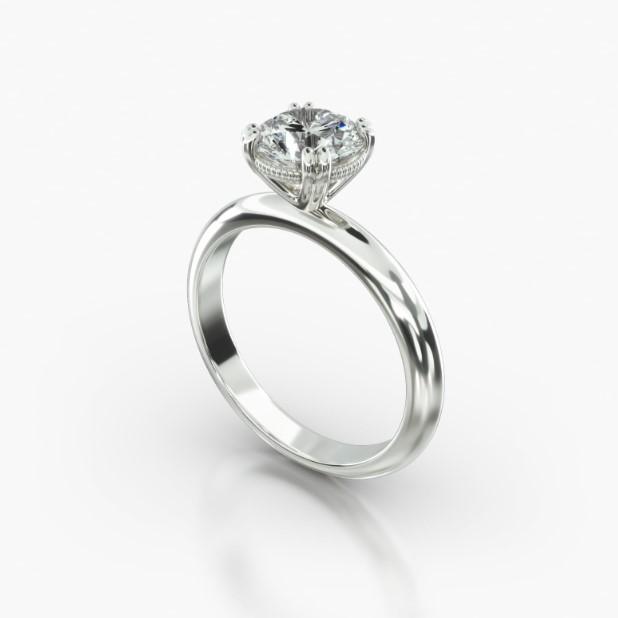 ROUND KNIFE SOLITAIRE VINTAGE BASKET-B