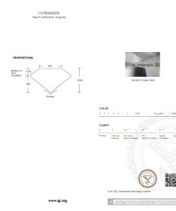 เพชรแท้ Lab Grown Diamond 2.01 กะรัต น้ำ 100 เกรด VS2 EX EX N พร้อมเซอร์ IGI (1CER2121)