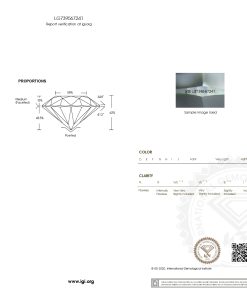เพชรแท้ Lab Grown Diamond 3.04 กะรัต น้ำ 100 เกรด VS2 ID EX EX N พร้อมเซอร์ IGI (1CER2187)